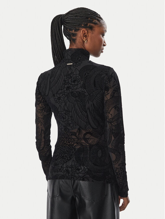 Just Cavalli Just Cavalli Блуза 81PAH617 JS569 Черен Slim Fit