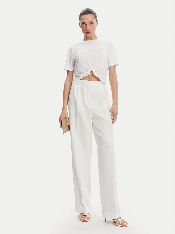 Liu Jo Liu Jo T-krekls WA5139 JS923 Balts Regular Fit