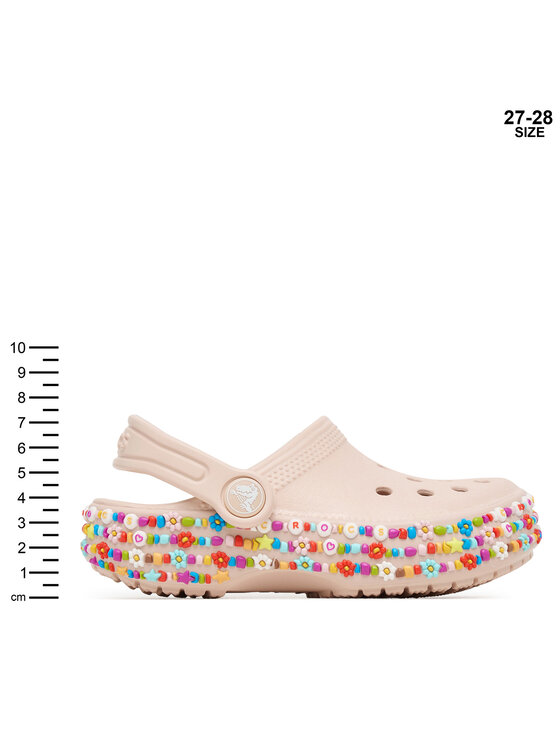 Crocs Crocs Klapki Classic Beaded Band Clog 211627 Beżowy