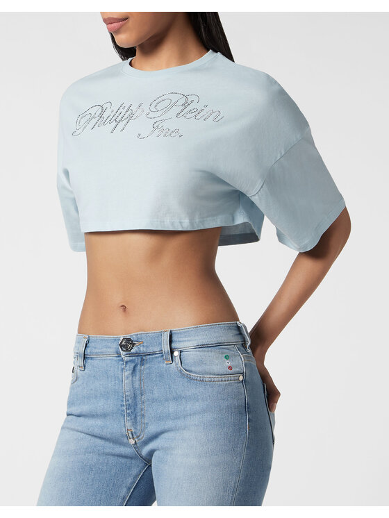 PHILIPP PLEIN PHILIPP PLEIN T-shirt 9913 Azzurro chiaro Regular Fit