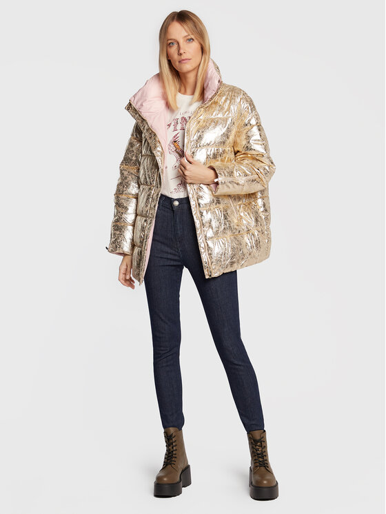 PINKO PINKO Zimska jakna Brunella 1G17Z5 A03G Zlata Relaxed Fit