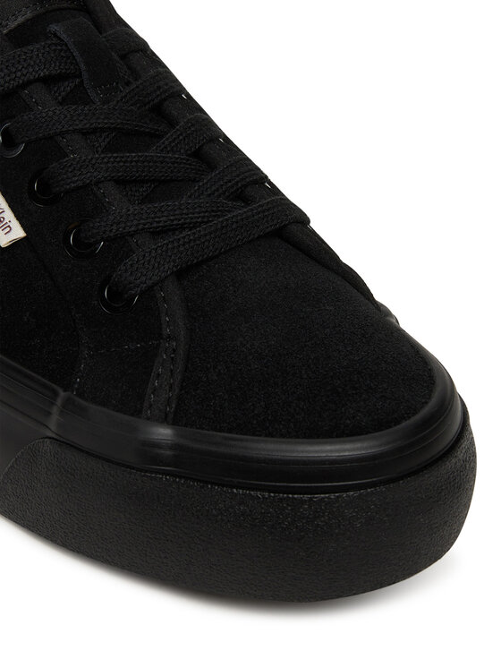 Calvin Klein Calvin Klein Сникърси Vulc Flatf Lace Up Sue/Wl Ck YW0YW02000 Черен