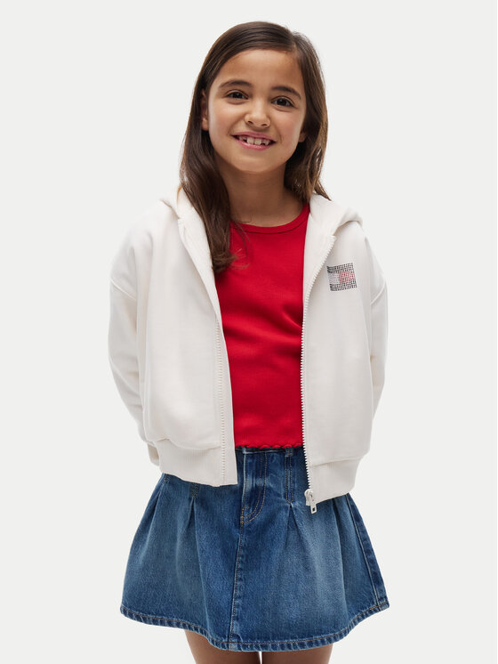 Tommy Hilfiger Hanorac KG0KG09443 Alb Regular Fit