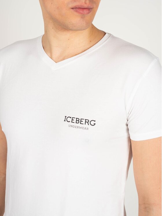 Iceberg Iceberg T-Shirt ICE1UTS02 Biały Slim Fit