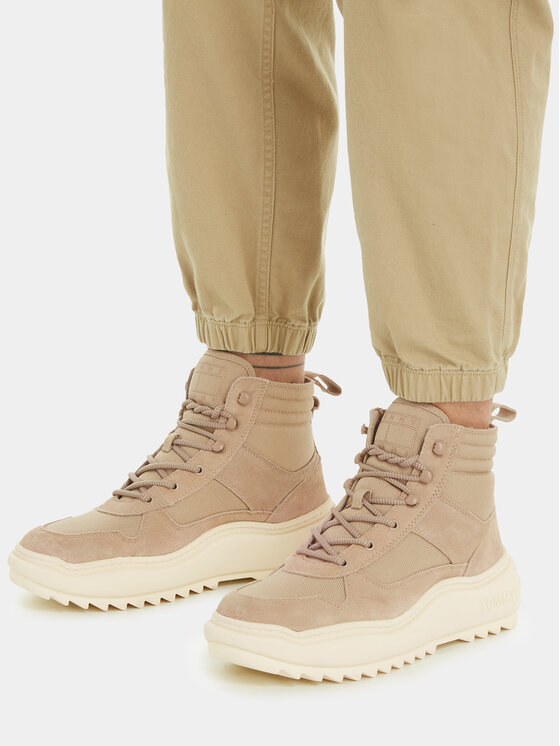 Tommy Jeans Tommy Jeans Μποτίνια Tjm Mix Material Boot EM0EM01245 Χακί