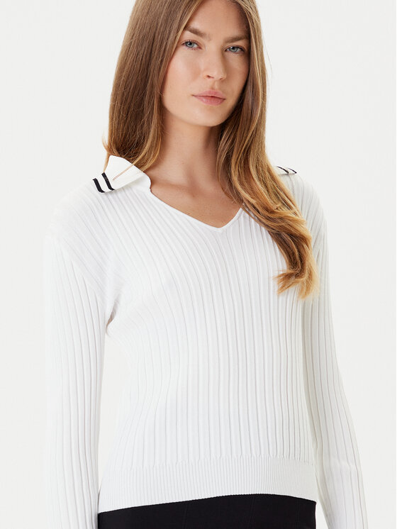 PINKO PINKO Pulover Linosa 105418 A2PS Alb Regular Fit