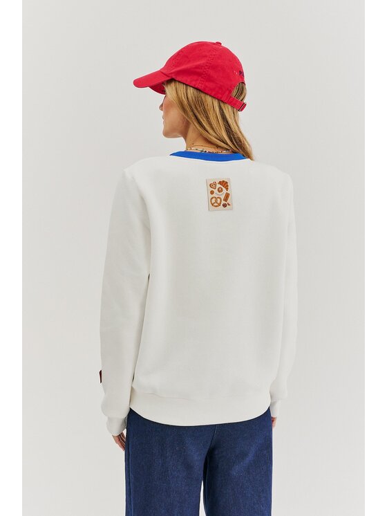 NAOKO NAOKO Mikina Little Luxury Bílá Regular Fit