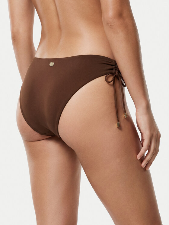 Max Mara Beachwear Max Mara Beachwear Dół od bikini Sandra 2616821229 Brązowy ciemny