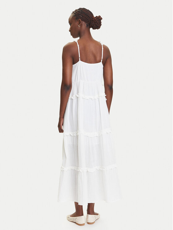 YAS YAS Sukienka letnia Anina 26038014 Biały Regular Fit