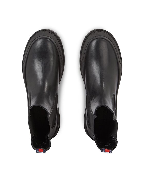 Tommy Jeans Tommy Jeans Μποτάκια με λάστιχο Tjw Chelsea Foxing Boot EN0EN02289 Μαύρο