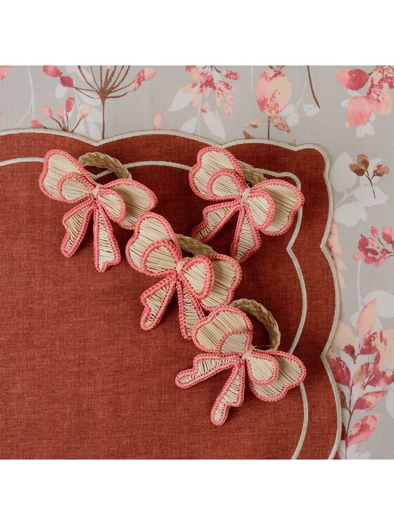 Roseberry Home Roseberry Home Obrączka na serwetki Pink Bow Różowy
