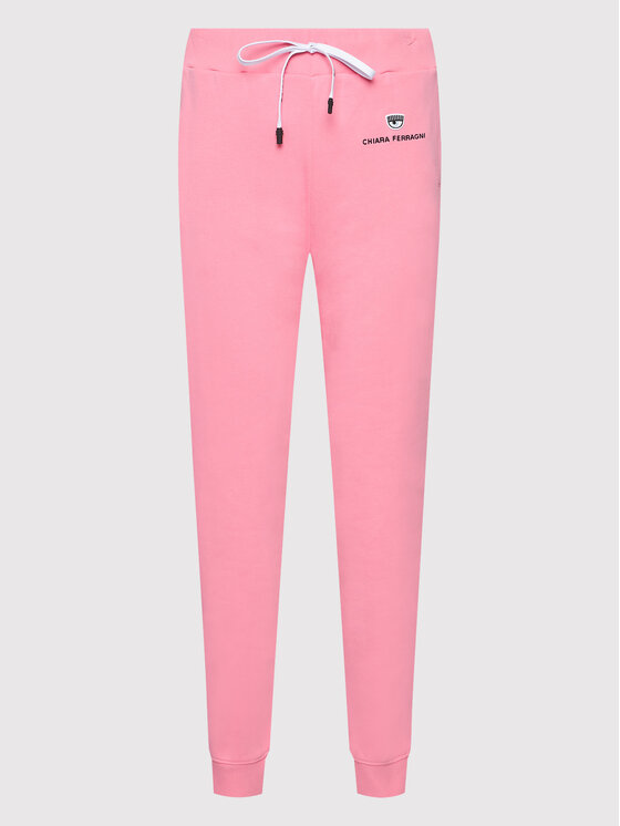 Chiara Ferragni Chiara Ferragni Spodnie dresowe 72CBAT07 Różowy Regular Fit