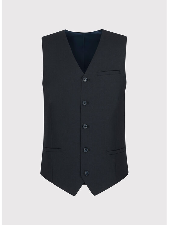 Pako Lorente Pako Lorente Kamizelka P22SP-8G-027 Granatowy Slim Fit