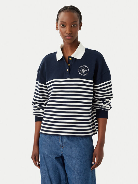 Tommy Hilfiger Tommy Hilfiger Mikina WW0WW50036 Tmavomodrá Regular Fit