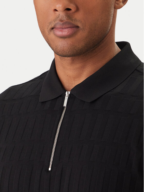 KARL LAGERFELD KARL LAGERFELD Тениска с яка и копчета 745008 562203 Черен Regular Fit