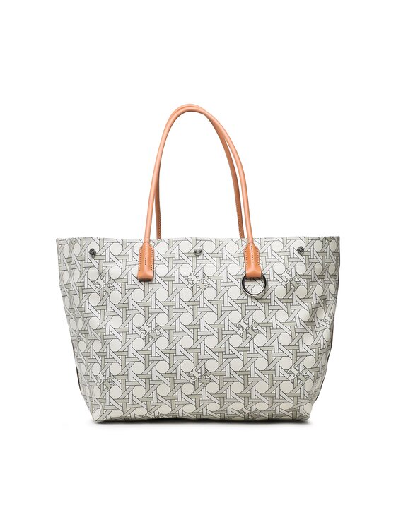 Tory Burch Handtasche Canvas Basketweave Tote 139623 Beige Modivo