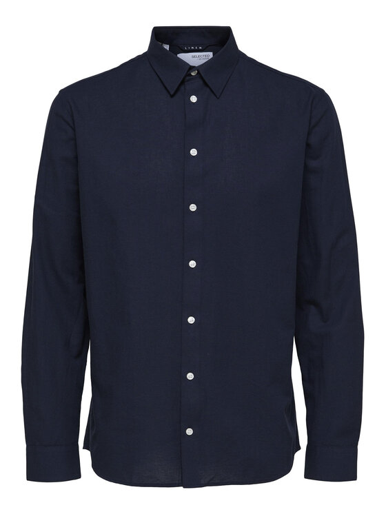 Selected Homme Selected Homme Πουκάμισο 16079052 Σκούρο μπλε Regular Fit