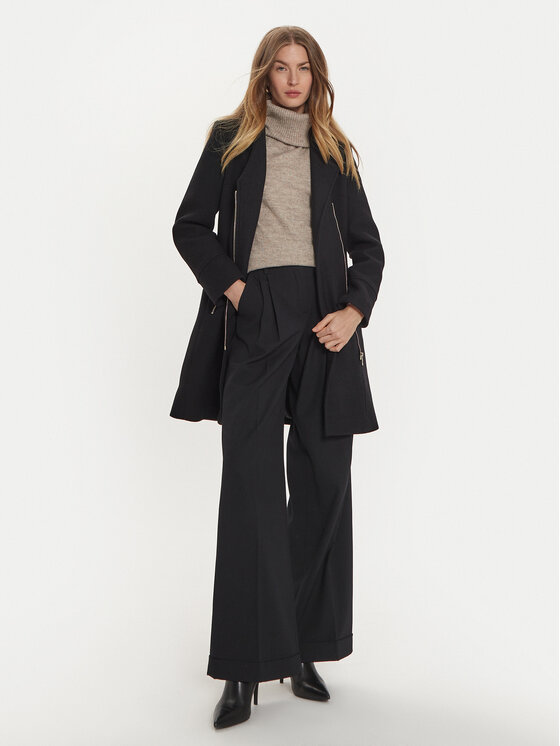 Morgan Morgan Cappotto di transizione 242-GELICE Nero Regular Fit
