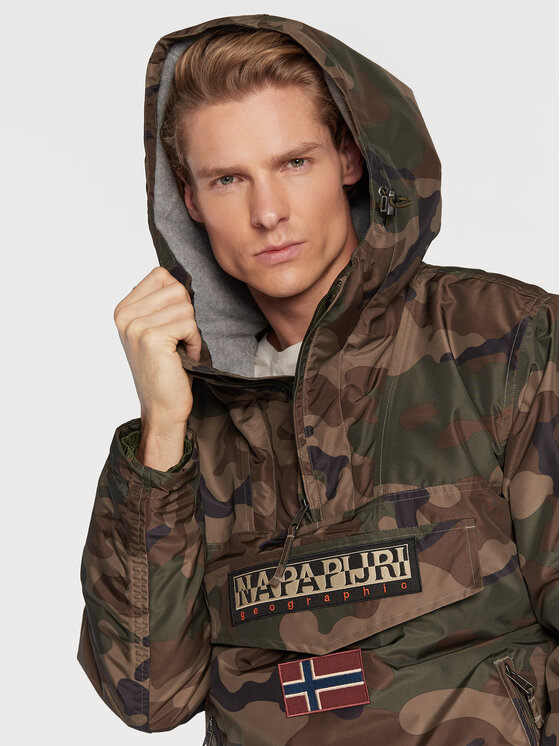 Napapijri Napapijri Anorak stiliaus striukė Rainforest NP0A4GME Žalia Regular Fit