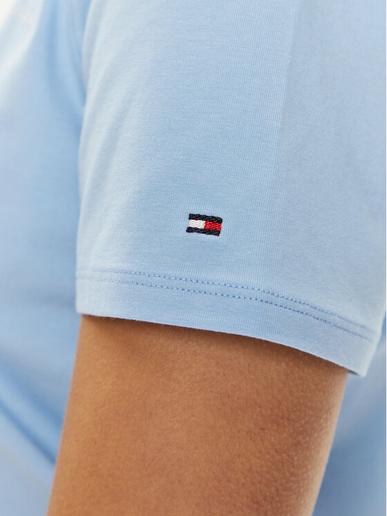 Tommy Hilfiger Tommy Hilfiger Tricou 1985 WW0WW37877 Albastru celest Regular Fit