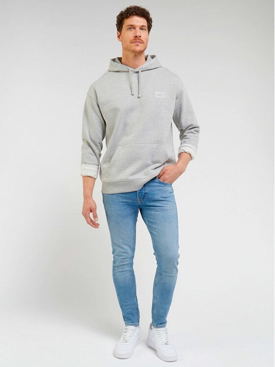 Lee Lee Felpa CORE LOOSE HOODIE SHARP Grigio Loose Fit