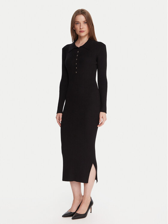 French Connection French Connection Úpletové šaty 71ZJB Černá Slim Fit