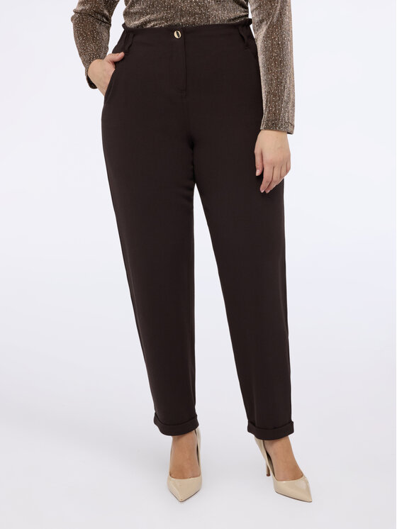 Fiorella Rubino Fiorella Rubino Pantaloni di tessuto P705T005140N022 Marrone Regular Fit