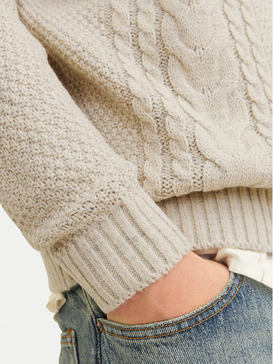 Jack & Jones Jack & Jones Sweter Craig 12260826 Écru Regular Fit