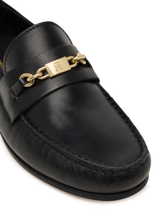 Tommy Hilfiger Tommy Hilfiger Lords Th Chain Leather Loafer FW0FW08956 Fekete