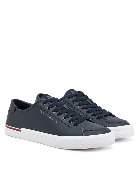 Tommy Hilfiger Tommy Hilfiger Snīkeri Core Corporate Vulc Leather FM0FM05399 Tumši zils