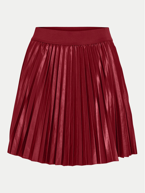 Vila Vila Gonna plissettata Nitban 14106310 Rosso Regular Fit