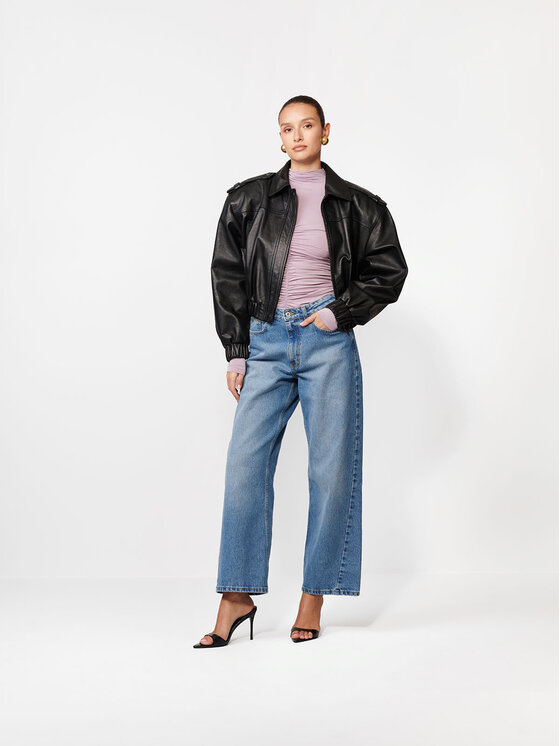 La Mania La Mania Bluzka SOLLA Fioletowy Basic Fit