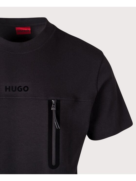 HUGO HUGO T-Shirt 50542298 10272300 001 Czarny Regular Fit