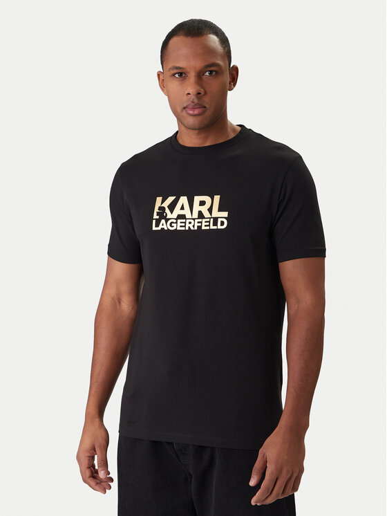 KARL LAGERFELD KARL LAGERFELD T-shirt 755780 561235 Crna Regular Fit