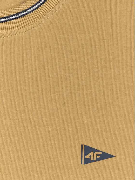 4F 4F T-shirt LAKESIDE ESCAPE Beige Regular Fit