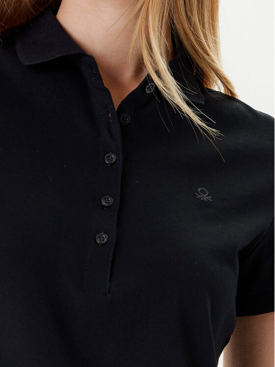 United Colors Of Benetton United Colors Of Benetton Polo 3TQJD300W Crna Slim Fit