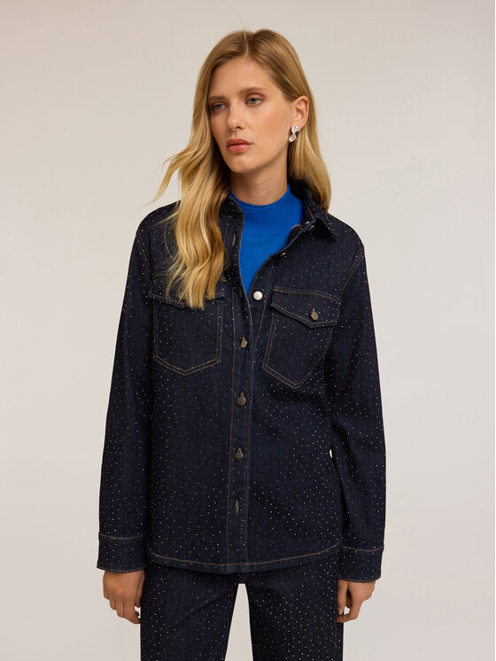 Motivi Motivi Camicia 5409W000490N034 Blu Regular Fit