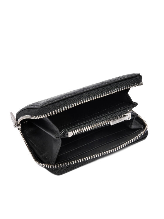 Calvin Klein Calvin Klein Малък мъжки портфейл Emblem Emboss Zip Coin Pouch LV04D1087G Черен