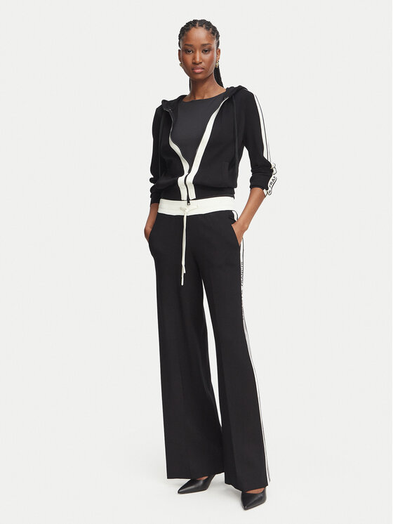 Elisabetta Franchi Elisabetta Franchi Majica dugih rukava MK-15S-66E2-V440 Crna Regular Fit