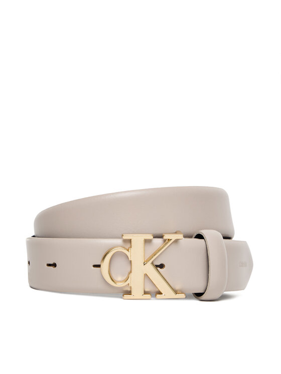 Calvin Klein Calvin Klein Pasek Damski Ck Buckle 30Mm Fixed Belt LV04F7054G Écru