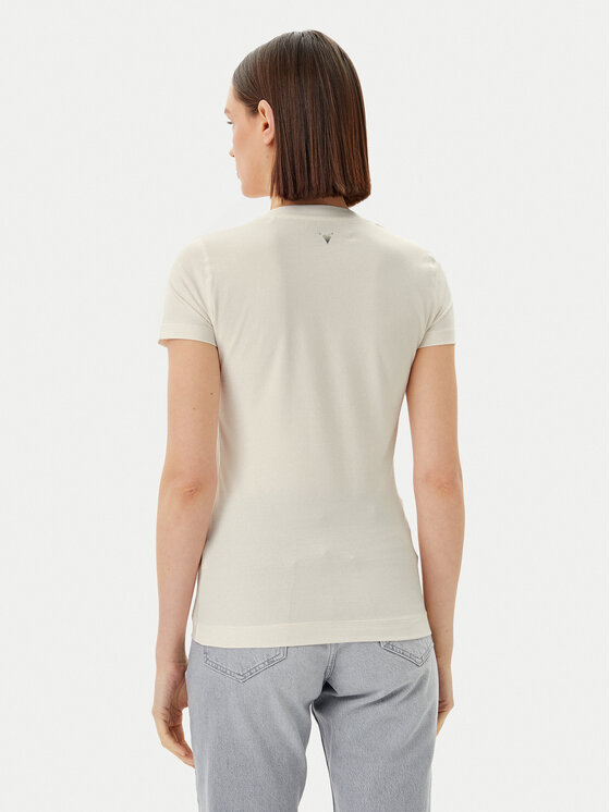 Guess Guess Tricou W5GI10 J1314 Alb Slim Fit
