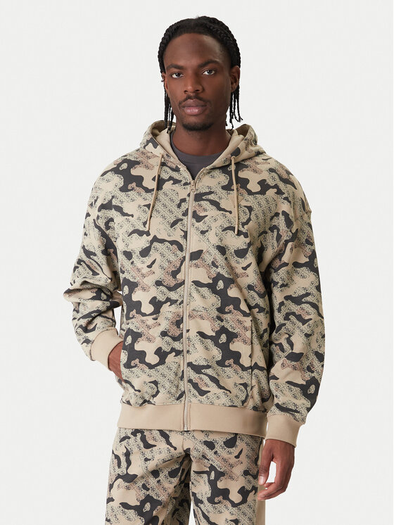 Guess Bluză Z6RQ04 K9YI1 Bej Regular Fit