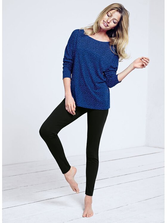 Triumph Triumph Bluzka Lounge Essentials|SHIRT Niebieski Loose Fit