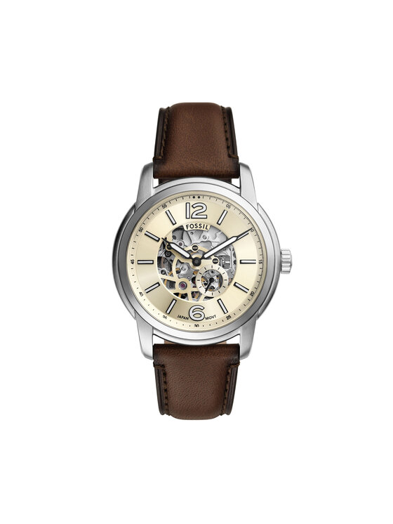 Фото - Наручний годинник FOSSIL Zegarek Heritage Automatic Skeleton ME3264 Brązowy 