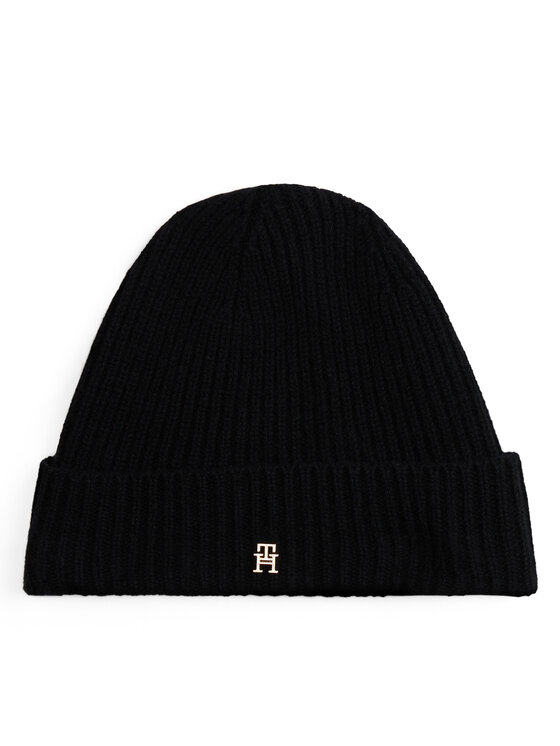 Tommy Hilfiger Czapka Th Cashmere AW0AW17772 Czarny