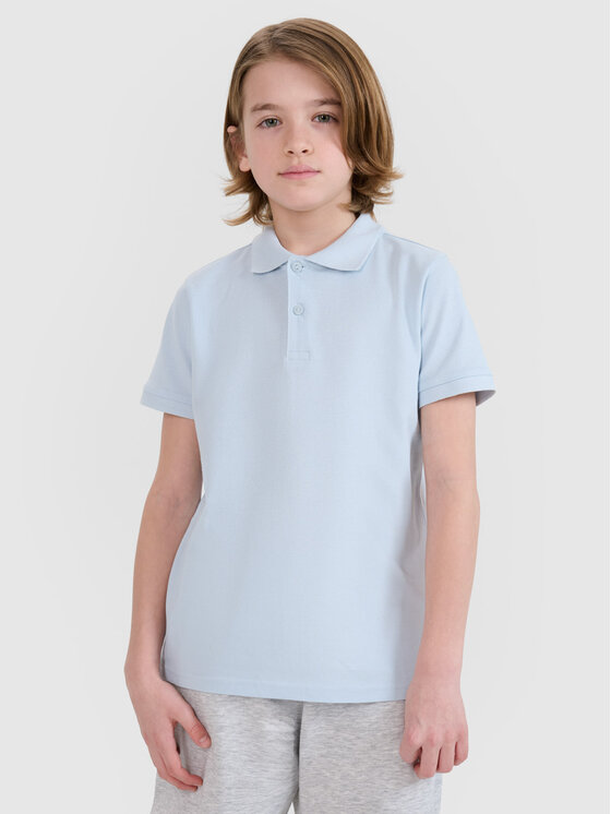 4F 4F Polo BASIC+ Niebieski Regular Fit