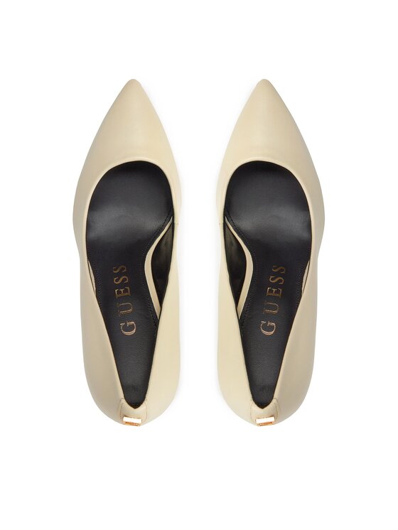 Guess Guess Обувки на ток Tracker FLPTRK LEA08 Екрю