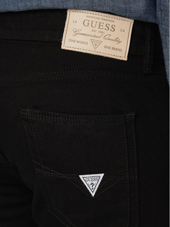 Guess Guess Jeansy M6YAN1 D1486 Czarny Skinny Fit