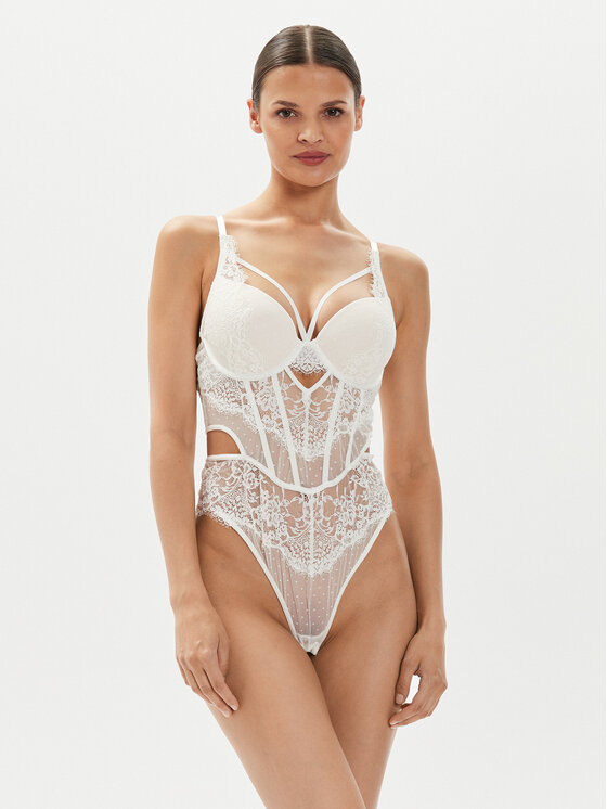 Hunkemöller Hunkemöller Body Arabella 205445 Alb