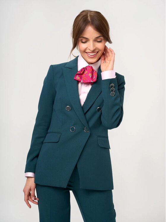 Willsoor Willsoor Marynarka 68211 Zielony Slim Fit